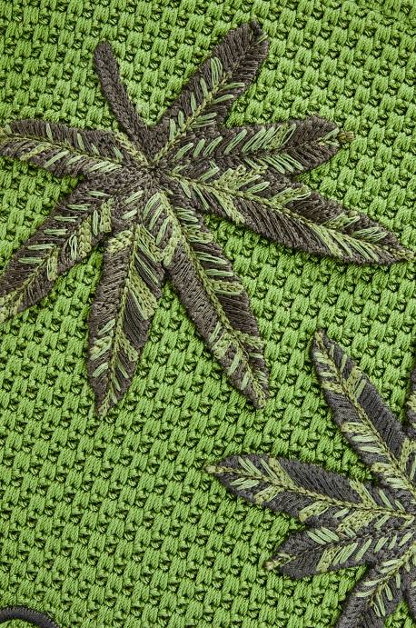 Loewe hombres bandolera con flecos en algodón orgánico LP64231 verde