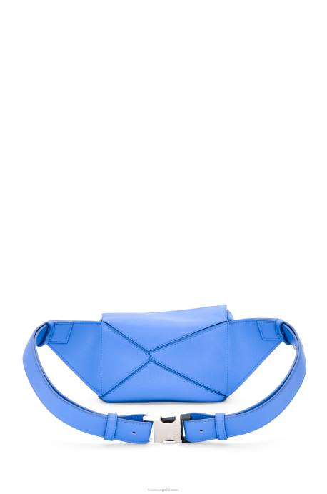 Loewe hombres Riñonera mini puzzle de piel de becerro clásica LP64547 azul marino
