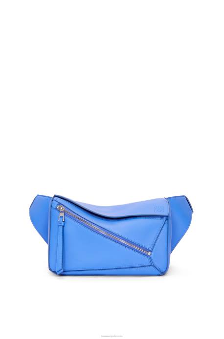 Loewe hombres riñonera puzzle pequeña de piel de becerro clásica LP64563 azul marino