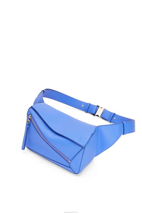 Loewe hombres riñonera puzzle pequeña de piel de becerro clásica LP64563 azul marino