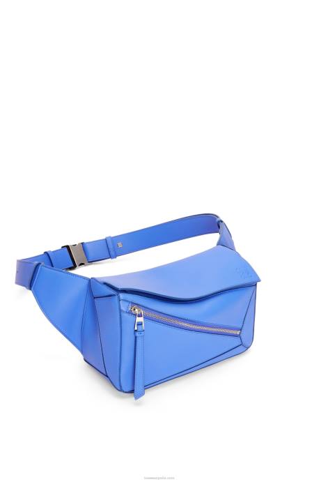 Loewe hombres riñonera puzzle pequeña de piel de becerro clásica LP64563 azul marino
