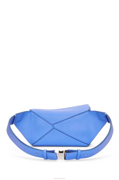 Loewe hombres riñonera puzzle pequeña de piel de becerro clásica LP64563 azul marino