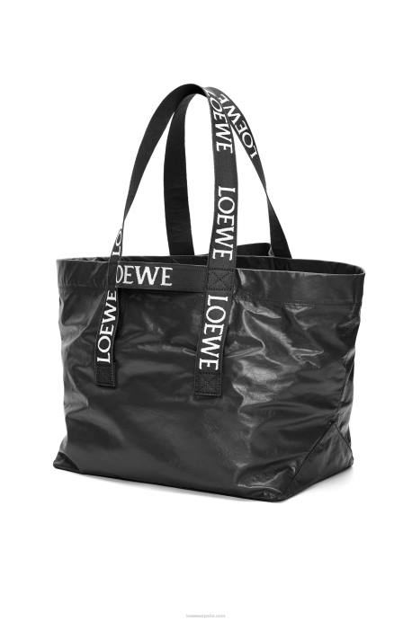 Loewe hombres bolso shopper plegable de piel de becerro color papel LP6468 negro