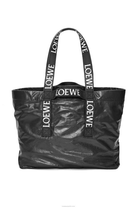 Loewe hombres bolso shopper plegable de piel de becerro color papel LP6468 negro