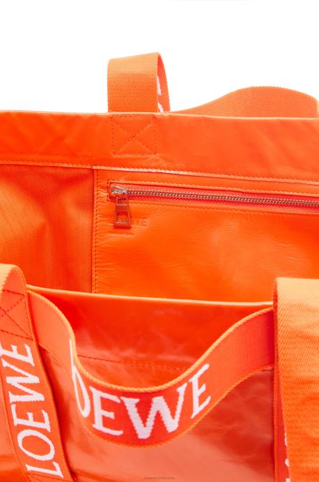 Loewe hombres bolso shopper plegable de piel de becerro color papel LP6469 naranja