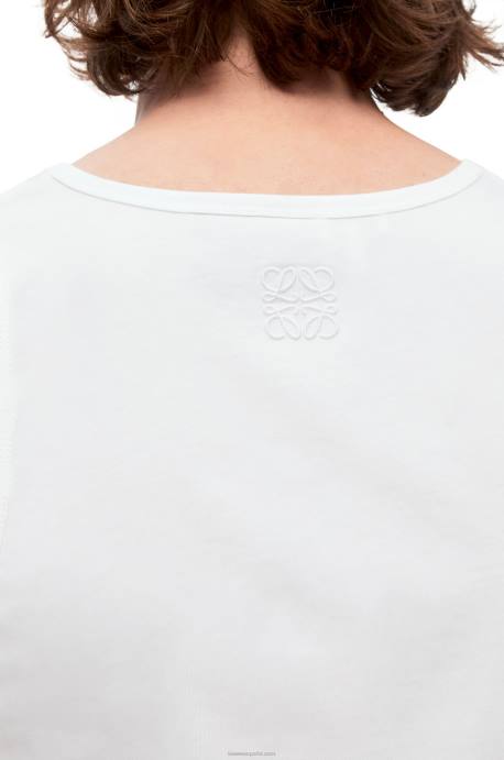Loewe hombres camiseta sin mangas hinojo de algodón LP64782 blanco/multicolor