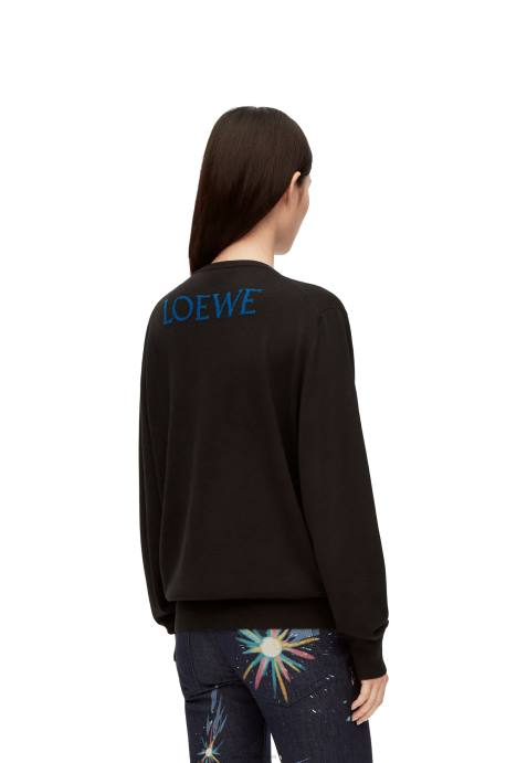 Loewe hombres jersey calcifer de lana LP641025 negro