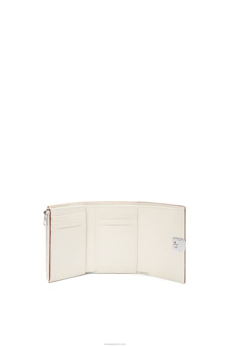Loewe mujer Cartera vertical pequeña Anagram de piel de becerro granulada LP641218 fantasma de luz