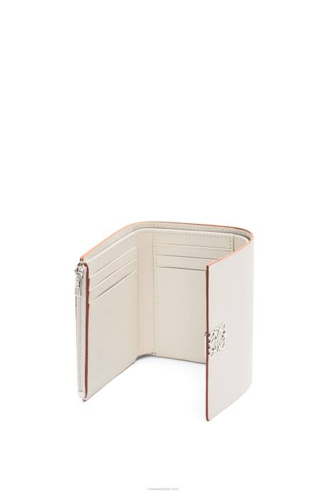 Loewe mujer Cartera vertical pequeña Anagram de piel de becerro granulada LP641218 fantasma de luz