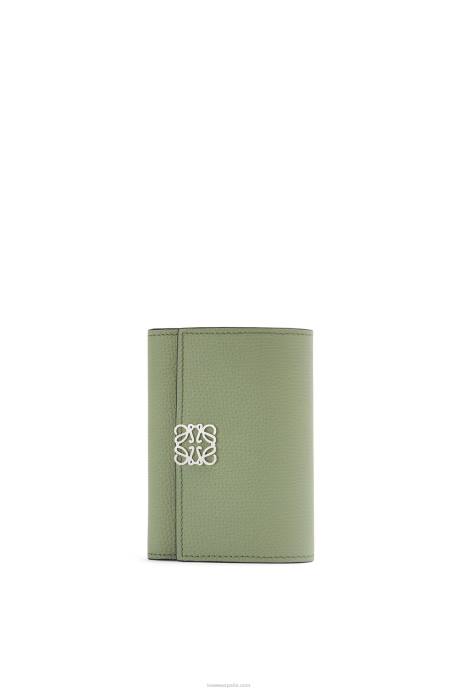 Loewe mujer Cartera vertical pequeña Anagram de piel de becerro granulada LP641249 Romero