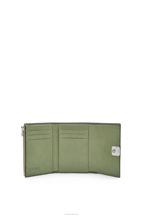 Loewe mujer Cartera vertical pequeña Anagram de piel de becerro granulada LP641249 Romero