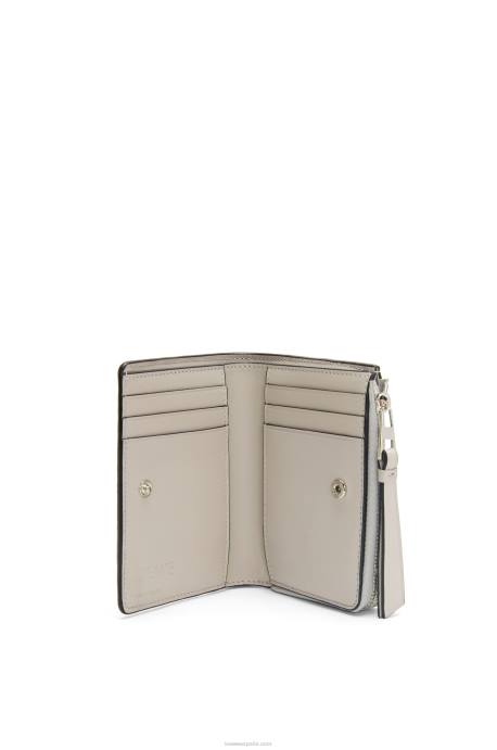 Loewe mujer billetera plegable delgada puzzle en becerro clásico LP641263 fantasma/flor de durazno