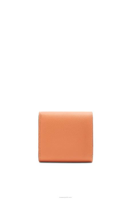 Loewe mujer cartera compacta con solapa anagram de piel de becerro granulada LP641307 Arrecife de coral