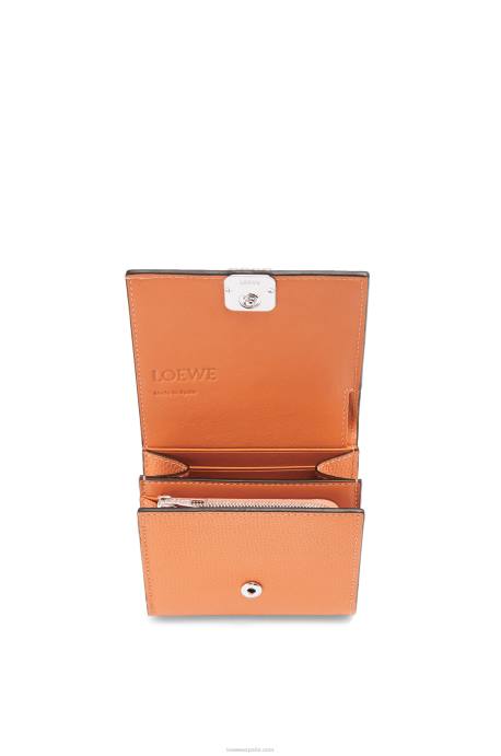 Loewe mujer cartera compacta con solapa anagram de piel de becerro granulada LP641307 Arrecife de coral