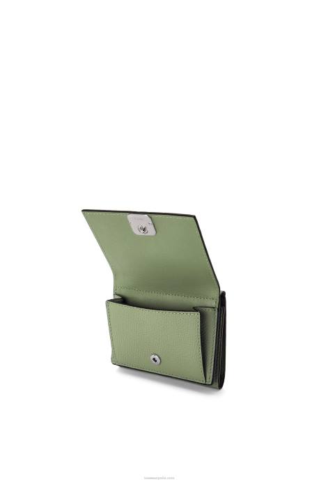 Loewe mujer cartera triple con anagrama de piel de becerro granulada LP641247 Romero