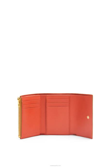 Loewe mujer cartera vertical pequeña con motivo de búho en piel de becerro clásica LP641306 duna