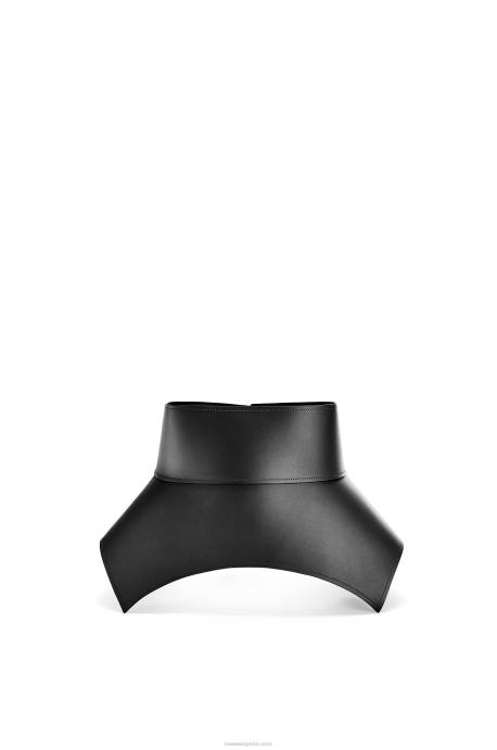 Loewe mujer cinturón obi de napa LP641154 negro