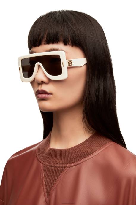 Loewe mujer Gafas de sol con anagrama en acetato LP641473 Marfil