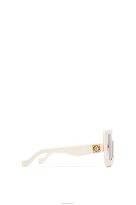 Loewe mujer Gafas de sol con anagrama en acetato LP641473 Marfil