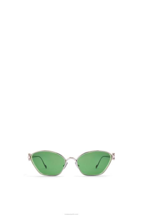 Loewe mujer Gafas de sol hexagonales con anagrama en metal LP641446 verde oscuro