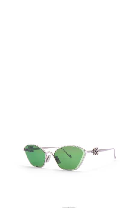 Loewe mujer Gafas de sol hexagonales con anagrama en metal LP641446 verde oscuro