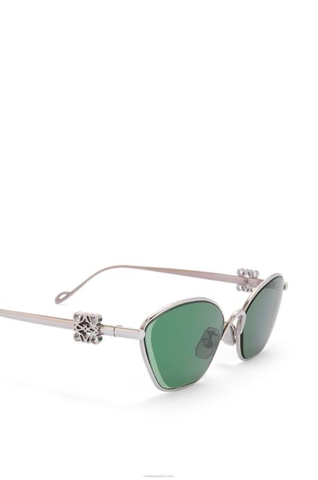 Loewe mujer Gafas de sol hexagonales con anagrama en metal LP641446 verde oscuro