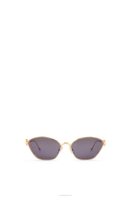 Loewe mujer Gafas de sol hexagonales con anagrama en metal LP641447 humo/moka