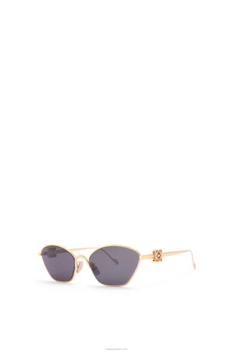 Loewe mujer Gafas de sol hexagonales con anagrama en metal LP641447 humo/moka