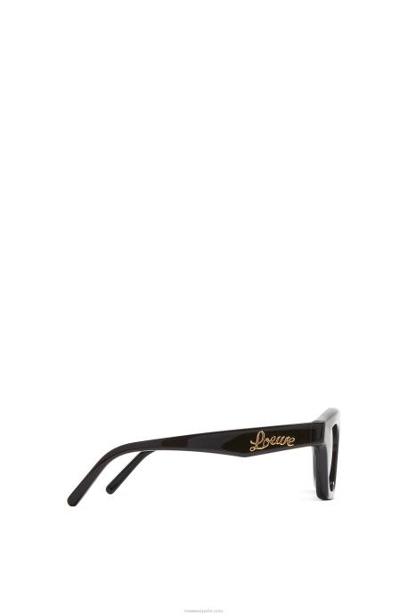 Loewe mujer gafas de sol browline pequeñas de acetato LP641483 negro brillante