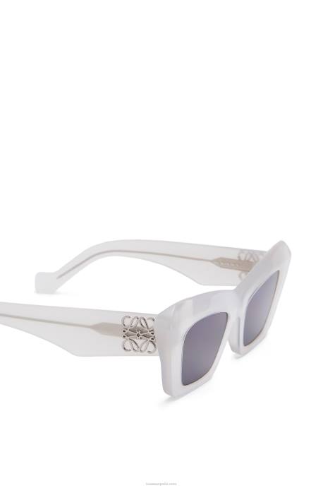 Loewe mujer gafas de sol cateye de acetato LP641479 blanco hielo