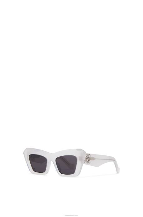 Loewe mujer gafas de sol cateye de acetato LP641479 blanco hielo