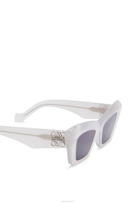 Loewe mujer gafas de sol cateye de acetato LP641479 blanco hielo