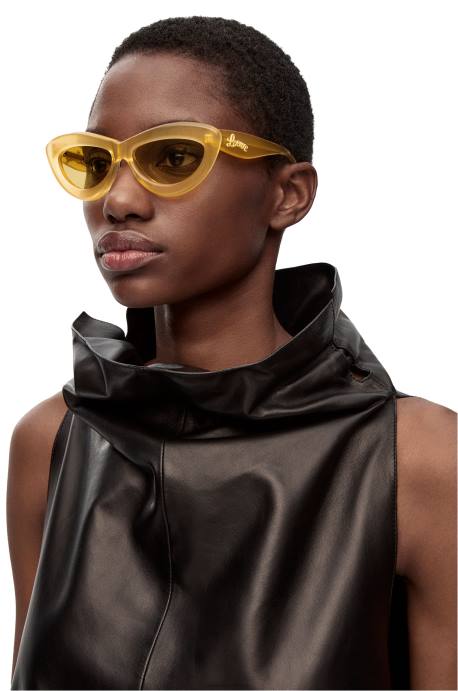 Loewe mujer gafas de sol cateye de acetato LP641504 amarillo canario