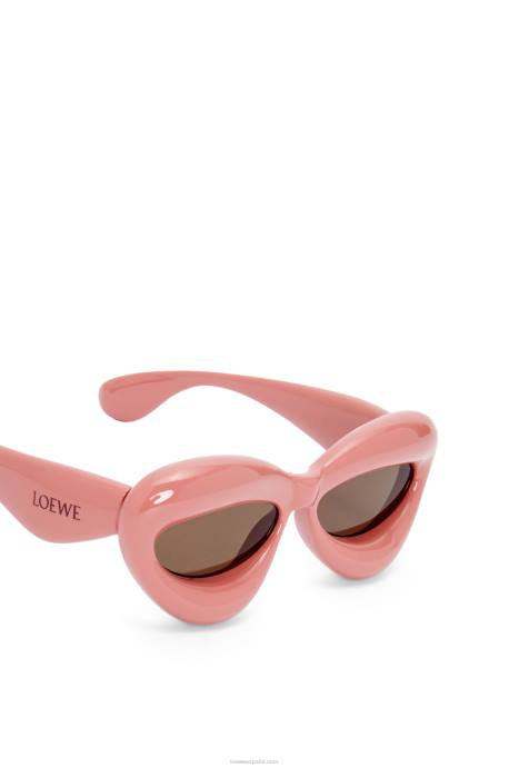 Loewe mujer gafas de sol cateye infladas de nailon LP641421 Rosa empolvado