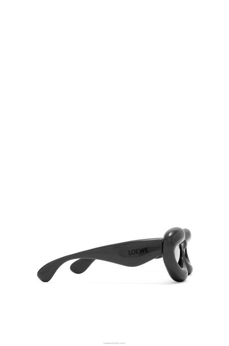 Loewe mujer gafas de sol cateye infladas de nailon LP641423 negro
