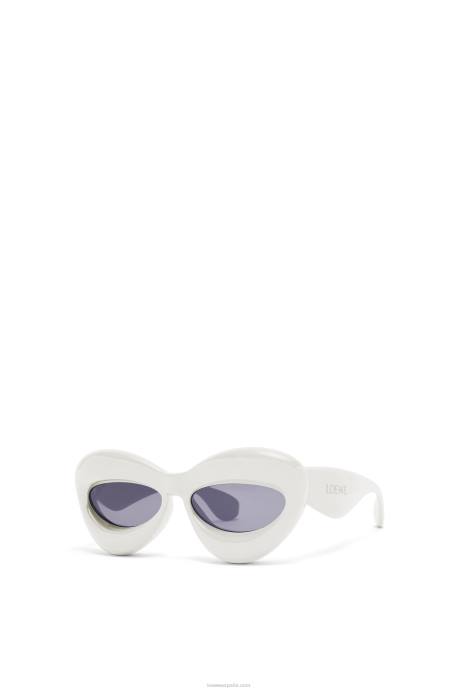 Loewe mujer gafas de sol cateye infladas de nailon LP641424 gris