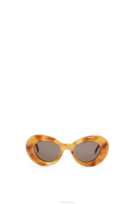 Loewe mujer gafas de sol con alas de acetato LP641433 la habana clara