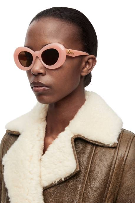 Loewe mujer gafas de sol con alas de acetato LP641434 Rosa claro