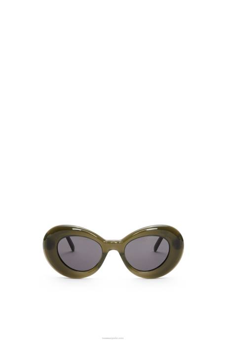 Loewe mujer gafas de sol con alas de acetato LP641435 agua verde