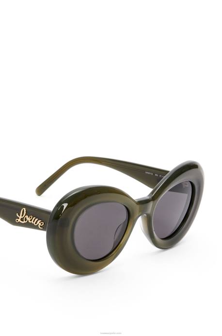 Loewe mujer gafas de sol con alas de acetato LP641435 agua verde