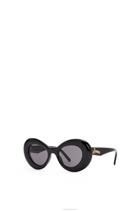 Loewe mujer gafas de sol con alas de acetato LP641436 negro
