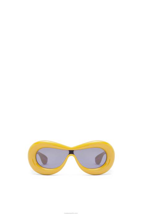 Loewe mujer gafas de sol con máscara hinchable de nailon LP641500 amarillo