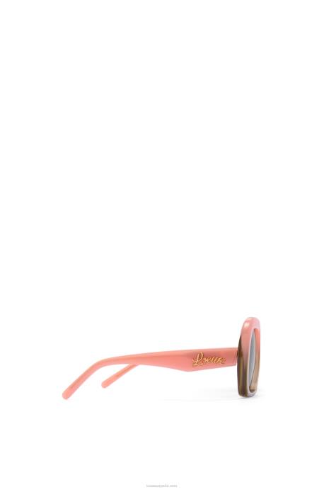 Loewe mujer gafas de sol cuadradas en forma de media luna de acetato LP641437 verde selva/romero