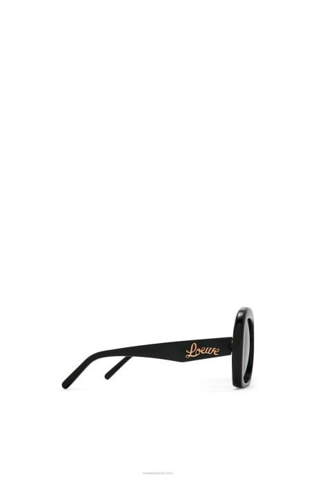 Loewe mujer gafas de sol cuadradas en forma de media luna de acetato LP641439 negro