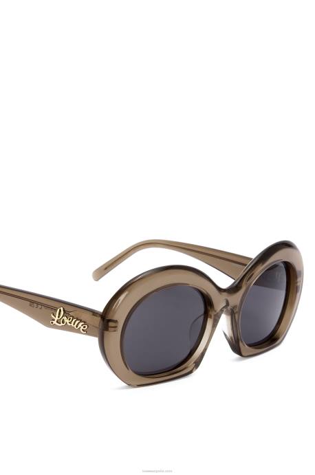 Loewe mujer gafas de sol de media luna de acetato LP641497 verde caqui