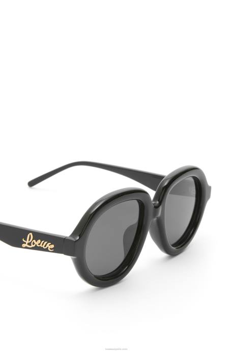 Loewe mujer gafas de sol estilo aviador en acetato LP641485 negro