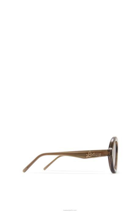 Loewe mujer gafas de sol estilo aviador en acetato LP641486 verde caqui