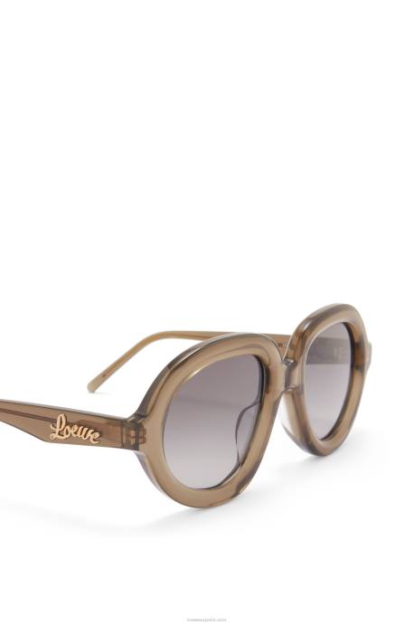 Loewe mujer gafas de sol estilo aviador en acetato LP641486 verde caqui