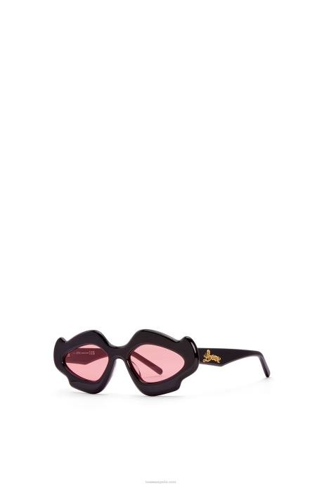 Loewe mujer gafas de sol flame de acetato LP641465 negro brillante