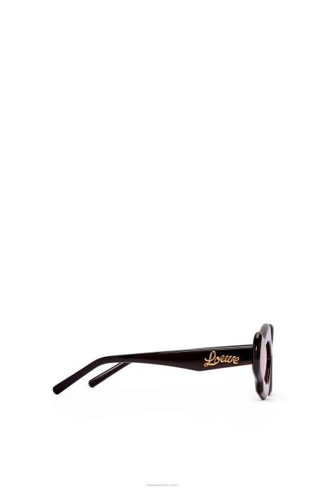 Loewe mujer gafas de sol flame de acetato LP641465 negro brillante